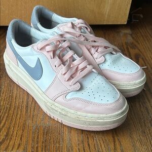 Air Jordan ElevateNike Pink and White Low-Top Platform Sneakers  (item9)